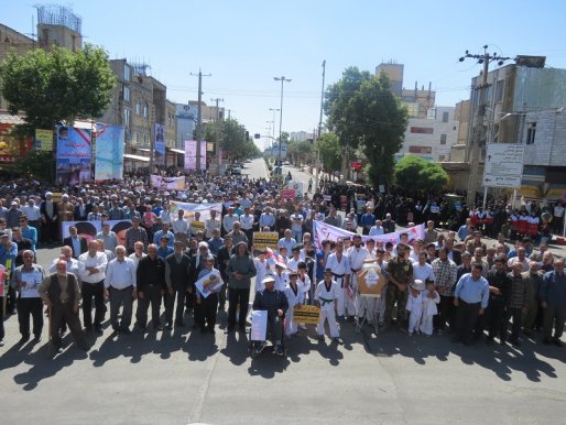 راهپیمایی عظیم روز جهانی قدس در شهرستان قروه برگزار شد