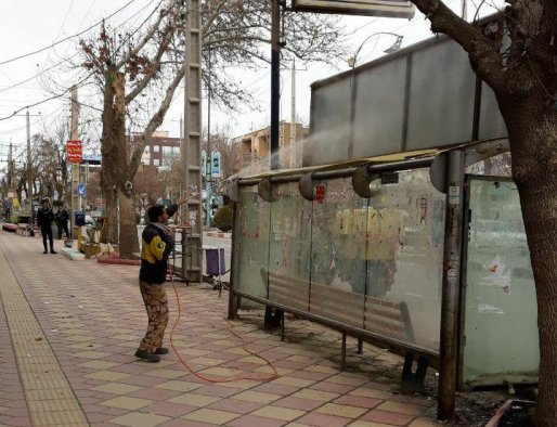 اماکن عمومی سطح شهر قروه ضد عفونی شد